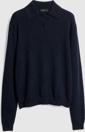 Gucci Knit Cashmere Sweater With Embroidery, Blue