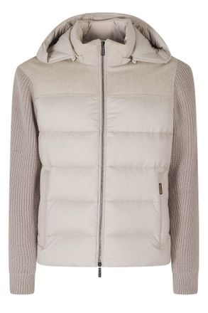 Moorer Sand Allori Lsm Wool-Blend Down Jacket