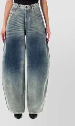 Diesel denim high-rise wide-leg jeans