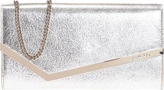 Jimmy Choo London Emmie Schoudertas - Dames - Clutches - Grijs - ONE Size - Leer - Tassen