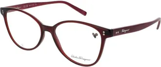 Ferragamo Ladies Red Rectangular Eyeglass Frames Sf2948
