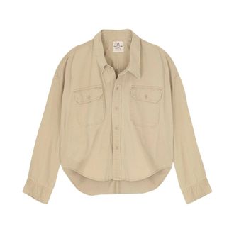 Denimist Shirts, female, Beige, Size: XS Cropped Utility Shirt