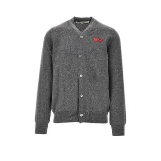 Comme Des Gar&ccedil;ons Hearts patches wool cardigan Man XXL