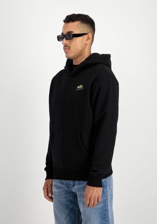 Alpha Industries Hoodie ALPHA INDUSTRIES Basic Hoodie SL TPU, Herren, Gr. XXL, schwarz (schwarz, gold), Obermaterial: 80% Baumwolle, 20% Polyester, regular fit, Sweats