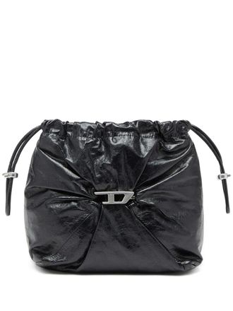 Diesel Bag Leather Black Scrunch-D Bucket