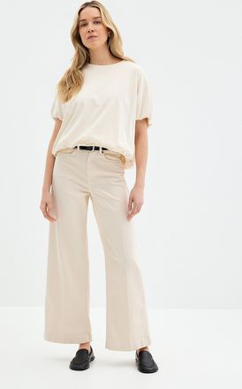 Contemporaine Womens Plain colourful stretch jean Fit: Wide leg, high rise