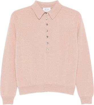 Be You Polo in maglia fine - Rosa