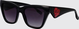 Karl Lagerfeld Occhiali da sole cat eye oversize in acetato con logo a contrasto