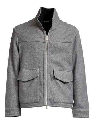 Dondup zip flap-pocket jacket - men - Wool/Cotton/Polyamide/Polyester/Alpaca - M - Grey