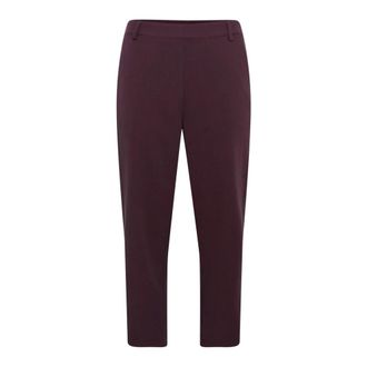 Kaffe KAsakura HW Cropped Pants - Dames - Broeken - Bruin - Maat: 3XL Viscose