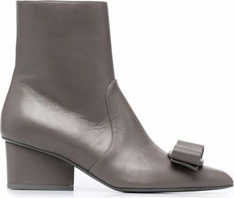 Ferragamo Ferragamo Viva Bow-Detail Ankle Boots