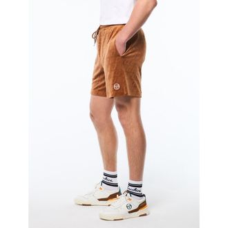 Sergio Tacchini Bandiera Debossed Velour Short in Sugar Almond at Nordstrom, Size Xxx-Large