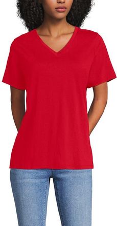 Lands End Relaxed Supima Cotton T-Shirt in Compass Red at Nordstrom, Size X-Large P