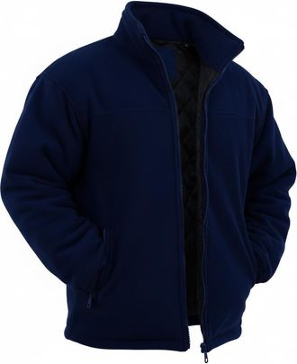 Generic CLASSIC MENS EXTRA SOFT THICK FLEECE HEAVY DUTY WORK JACKET PADDED ANTI PILL WINTER UK SIZES S-2XL (UK, Alpha, 3XL, Regular, Regular, NAVY)
