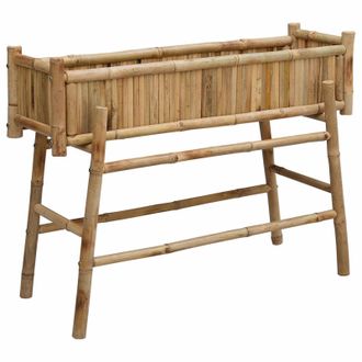 vidaXL Jard&iacute;n Macetero Con Soporte Natural 100 X 38 X 74 Cm Bamb&uacute; Vidaxl