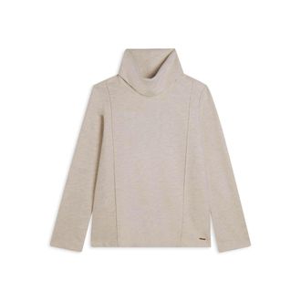 Freddy Longsweatshirt FREDDY Pullover F25WSLS9M, Damen, Gr. XS, weiss (sandwei&szlig;), Obermaterial: 50% Baumwolle CO. 50% Polyester PES., Sweatshirts Longsweatsh