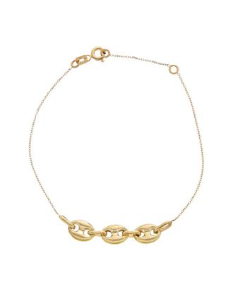 Italian Gold, Inc 10K Puffed Mariner Link Adjustable Bracelet
