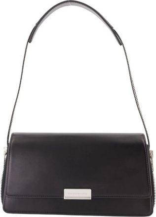 Alexander Wang Siren Medium Flap Schoudertas - Dames - Schoudertassen - Zwart - ONE Size - Leer - Tassen
