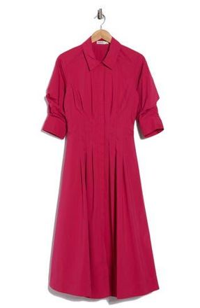 SIMKHAI Jazz Pintuck Shirtdress in Pomegranate at Nordstrom Rack, Size Small