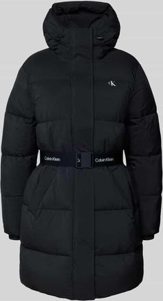 Calvin Klein Jeans Steppmantel mit Label-Print in Black, Größe XXL