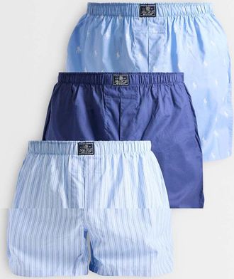 Polo Ralph Lauren boxer in cotone 3 pack blu multicolore