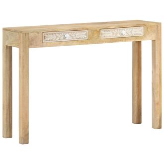 vidaXL Vidaxl - Mesa Consola Madera Maciza De Mango Decolorada 110x30x75 Cm