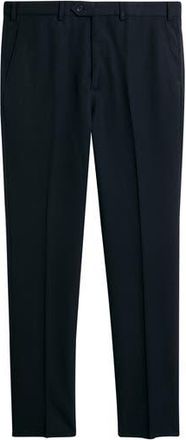 Emporio Armani Flat Front Virgin Wool Dress Pants in Navy at Nordstrom Rack, Size 40 Us/ 58 Eu