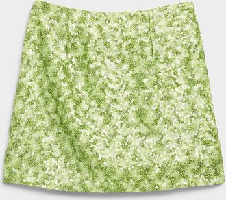 Twik Womens Green sequins miniskirt