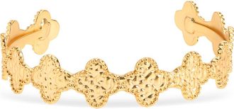 Karine Sultan Molten Clover Cuff Bracelet in Gold at Nordstrom