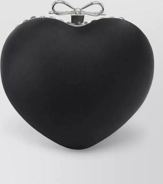 Self Portrait the bow crystal-embellished clutch bag