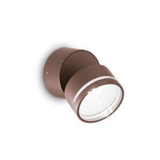 Netlighting Omega Round Single Spotlight Coffee IP54 4000K in Brown