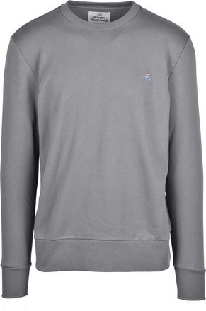 Vivienne Westwood Hoodies & sweatvesten, Heren, Grijs, L, Katoen, Crewneck Sweatshirt