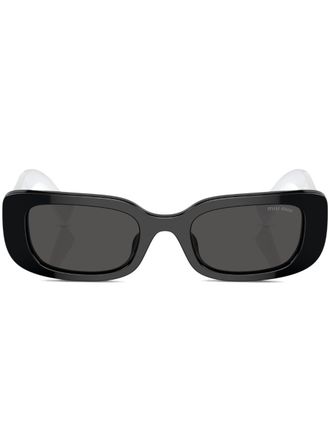 Miu Miu Eyewear Occhiali da sole squadrati con stampa - Nero