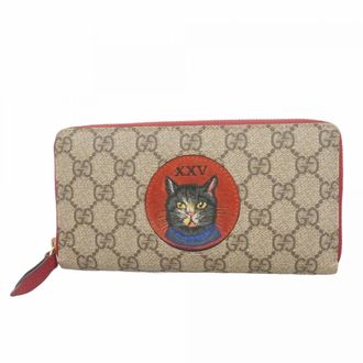 Gucci Brown Pvc Long Wallet (Bi-Fold) (Pre-Owned)