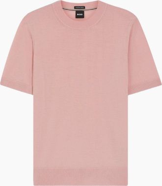 HUGO BOSS Mens BOSS Black H Umauro Sweater 686 Light Pastel Pink - Size: 46