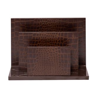 Posh Trading Company Chelsea Letter holder Vintage Croc in Brown