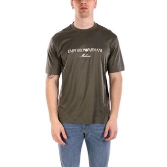 Emporio Armani Heren, Tops, Grijs, Maat: M Katoen