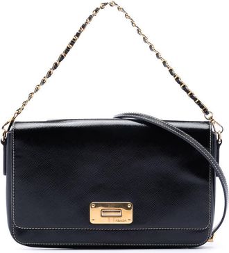 Prada Pre-owned Prada Saffiano Vernice Satchel ROG8N4SK0JUGUIGI