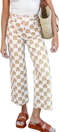 Emerson Fry Daisy Check Pant In Beige