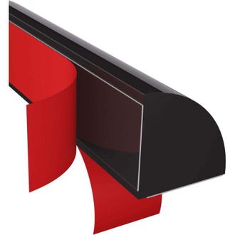 OEM Moldura De Cuarto De C&iacute;rculo Flexible, Con Borde Redondeado De Goma Autoadhesivo, Apta Para Suelos, Ba&ntilde;os Y Cocinas, 6 M De Largo, Color Negro