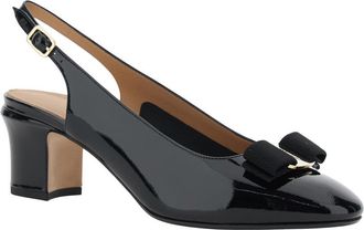 Ferragamo Womens Pumps Vetty Black Leather Calf