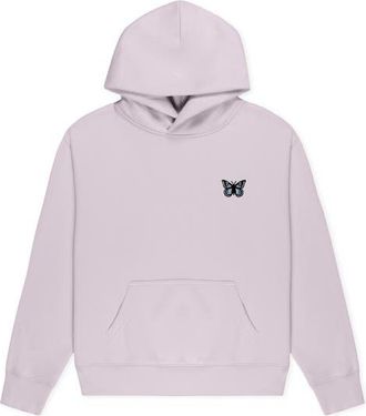 Dalix Butterfly Relaxed Midweight Fleece Pullover Hoodie in Orchid at Nordstrom, Size Xx-Large