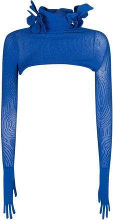 Off-white Tie-Dye Turtleneck - Dames - Coltruien - Blauw - XS - Polyester - Truien & Vesten