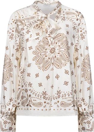 Nukus Nukus - Angie Blouse Tie Paisley - Dames - Blouses & Shirts - Veelkleurig - Maat: XL Viscose