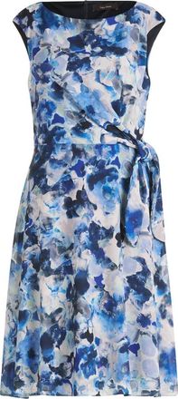 Vera Mont Kleedjes, Dames, Veelkleurig, 3Xl, Chiffon, Chiffon Cocktailjurk met Riem