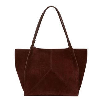 Victoria Beckham Tote Bags, female, Brown, Size: ONE SIZE Victoria Small Suede Tote