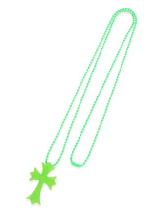 Chrome Hearts Collana Cross piccola - Verde