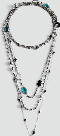Mango Collana perline combinate argento - Donna - Taglia unica - MANGO