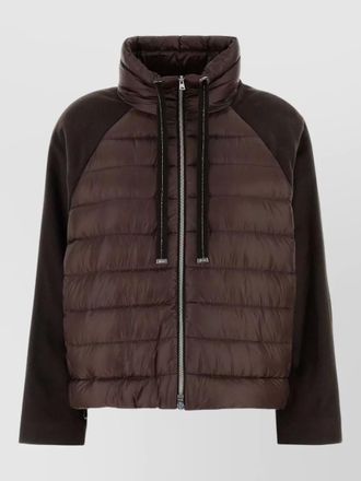 Herno nylon down jacket high collar raglan