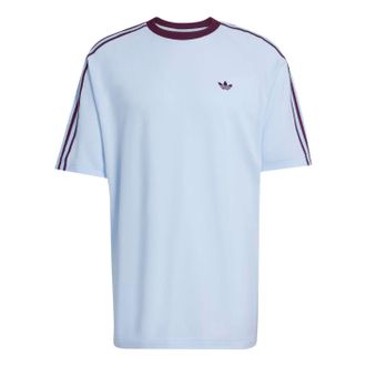 adidas Britcore Ringer Short Sleeve T-Shirt Crystal Sky HZ3831